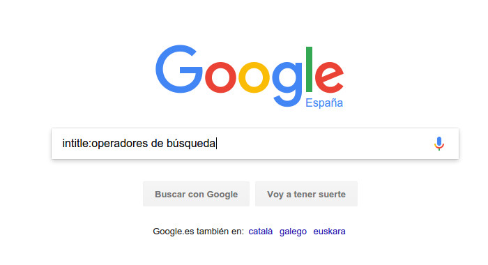 operadores o comandos de busqueda avanzada en buscadores para hacer búsquedas en internet