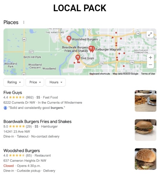 local pack places Local pack places Google