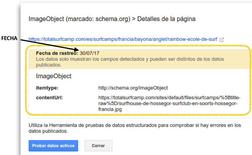 Detección del microformato ImageObject para mejorar búsquedas de imágenes