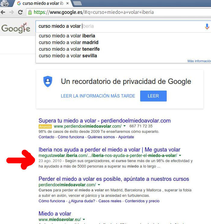 sugerencias google CTR, impresiones, clicks y posición media de las keywords